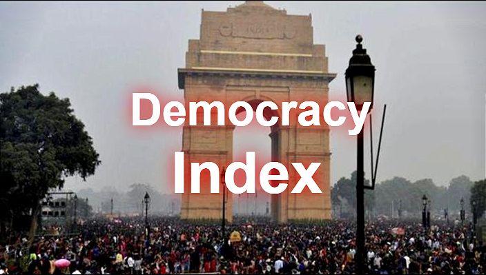 लोकतंत्र सूचकांक में 167 देशों में से दो स्थान नीचे फिसला भारत