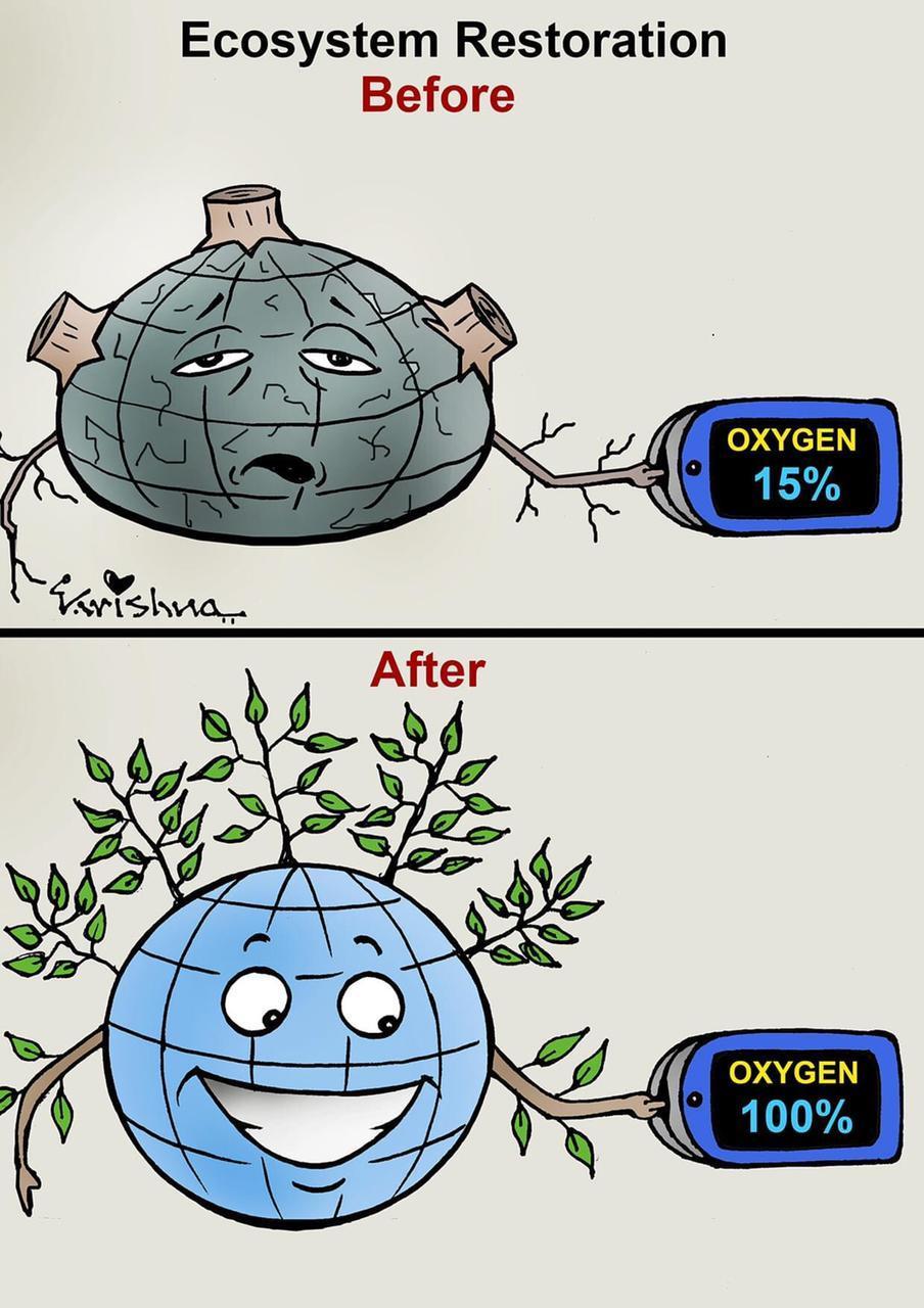 विश्व पर्यावरण दिवस: इको सिस्टम की पुनर्बहाली विषय पर आयोजित हुई कार्टून प्रतियोगिता, देशभर से प्राप्त हुई सैकड़ों प्रविष्टियां