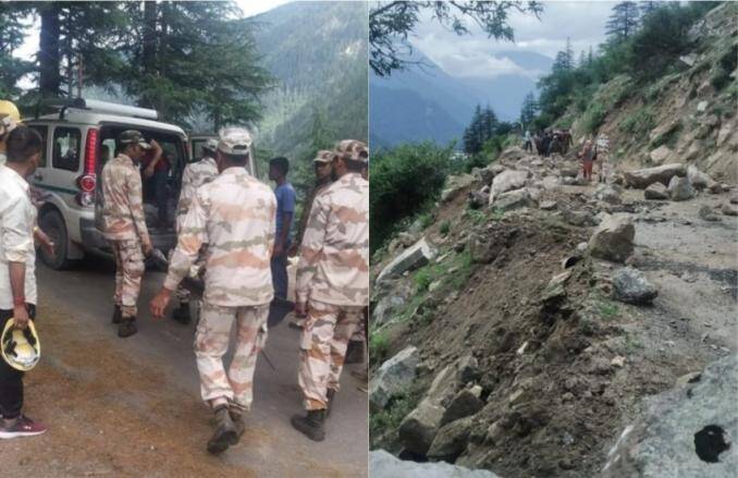 हिमाचल प्रदेश के किन्नौर में पहाड़ों से अचानक गिरने लगी चट्टानें, ब्रिज ध्वस्त होने से 9 की मौत