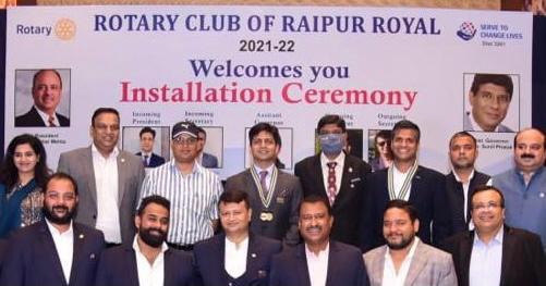 रोटरी क्लब ऑफ़ रायपुर रॉयल का पदभार समारोह कार्यक्रम