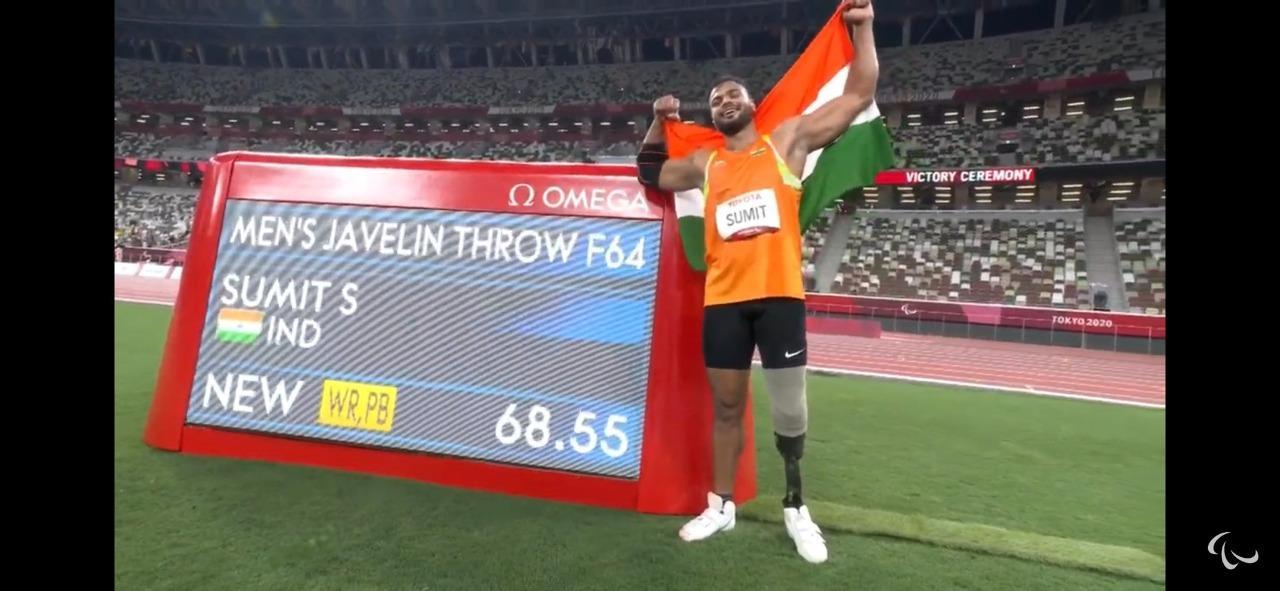 Sumit Antil won gold in Paralympics,
