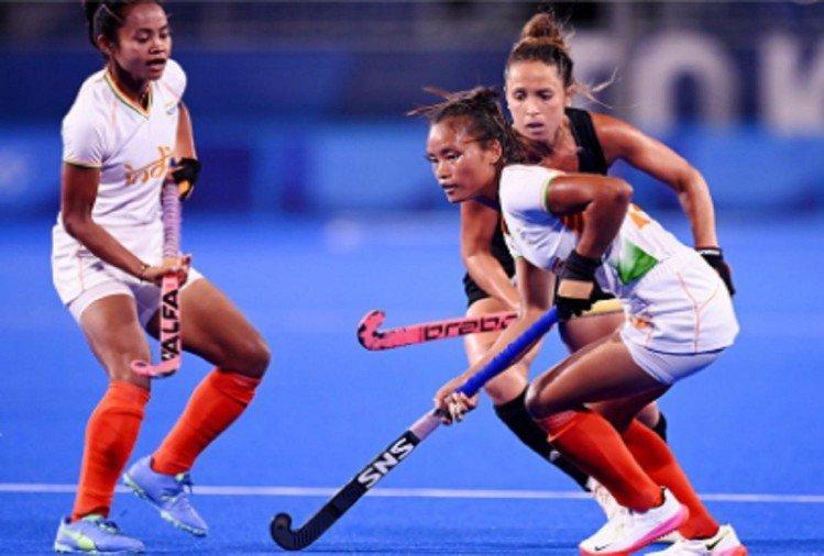 India and Argentina women's hockey team at Tokyo Olympics