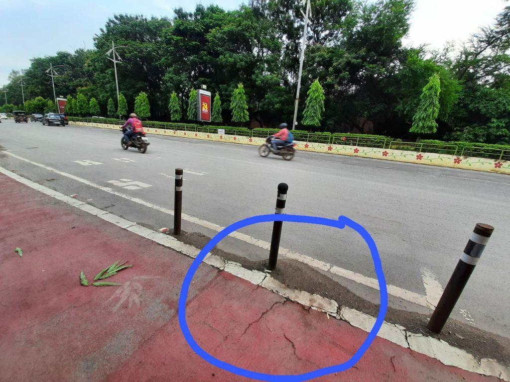 Existing cycle track by spending more than Rs 1 crore 15 lakh