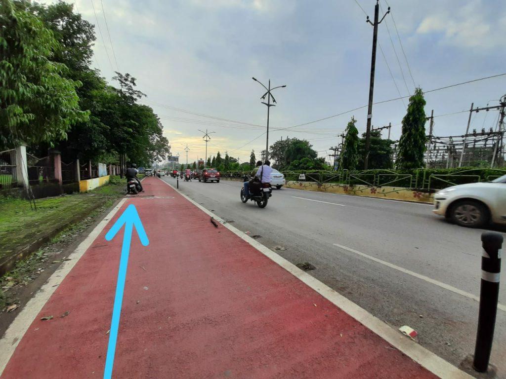 Bicycle track present by spending more than 1 crore 15 lakh rupees