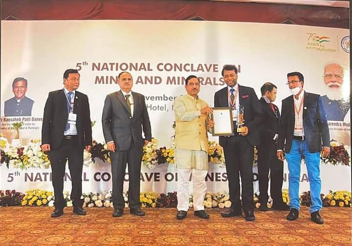 भारत सरकार ने जायसवाल निको इंडस्ट्रीज की धोबीटोला माइंस को 5 स्टार रेटिंग अवार्ड मिला