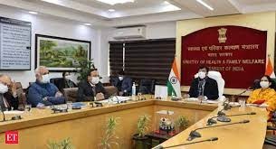 Union Health Minister Mansukh Mandaviya's meeting with health ministers of states on rising cases of Corona today