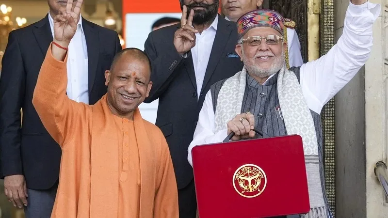 UP Budget 2026-27 Presentation by Suresh Khanna and CM Yogi.