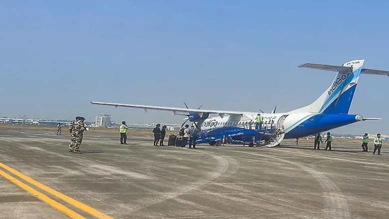 Indigo flight bomb threat at Kolkata airport.