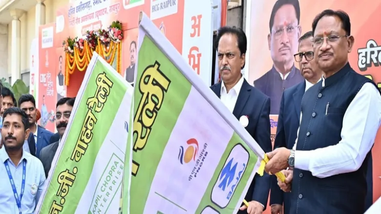 CM Vishnu Deo Sai launching City Gas Project in Raipur.