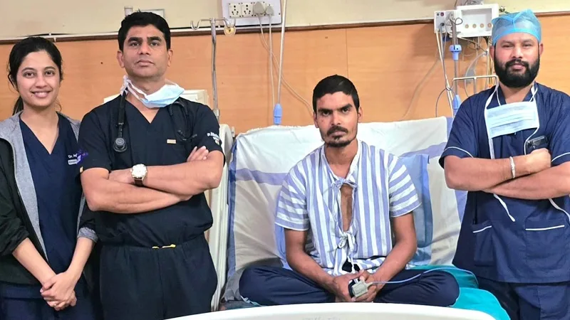 Subclavian artery surgery success at Mekahara Hospital Raipur.