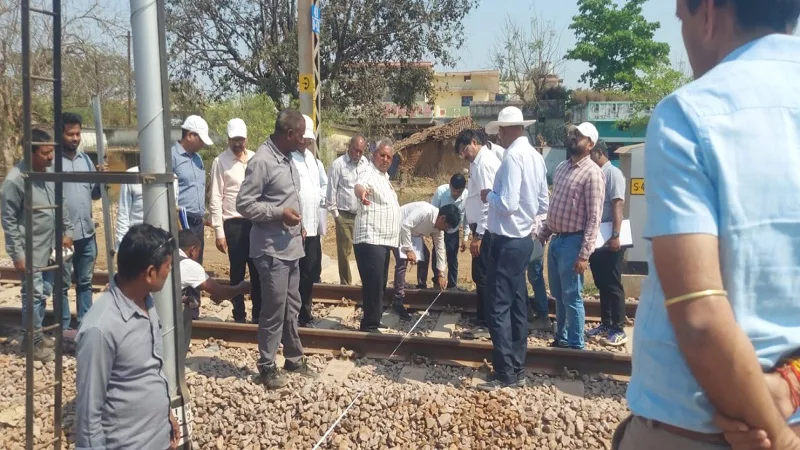 Speed trial of new broad gauge line between Kurud and Abhanpur.