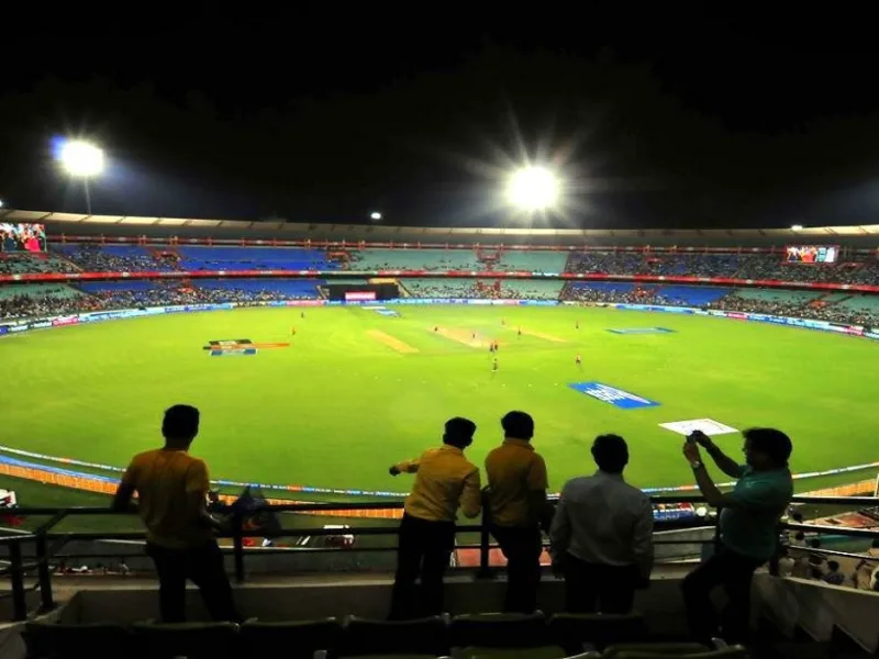 IPL 2026 match schedule banner showing RCB vs MI and RCB vs KKR at Raipur International Stadium.