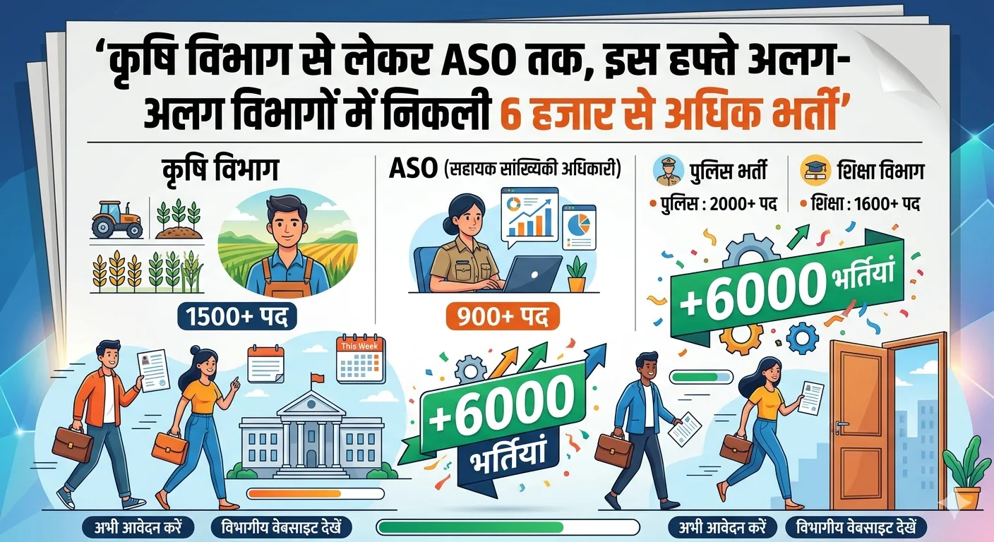 Sarkari Naukri 2026: बेरोजगार युवाओं के लिए खुशखबरी: 6000 सरकारी नौकरियों का नोटिफिकेशन जारी, जानें योग्यता और आवेदन की अंतिम तिथि