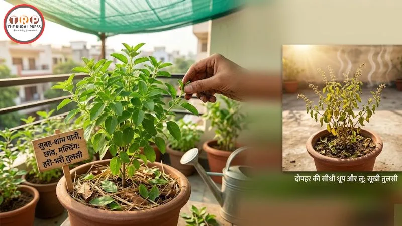 गर्मियों में तुलसी के पौधे की देखभाल के तरीके।