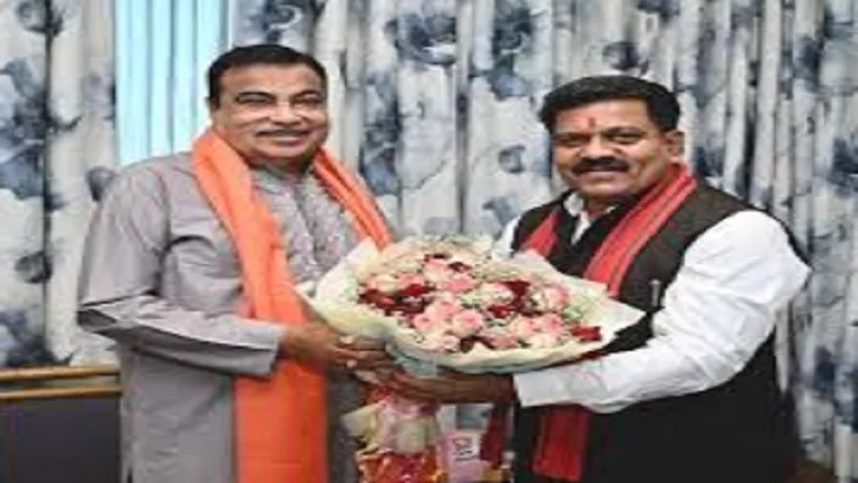 Vijay Sharma Nitin Gadkari meeting for NH-30 4-lane project Chhattisgarh.