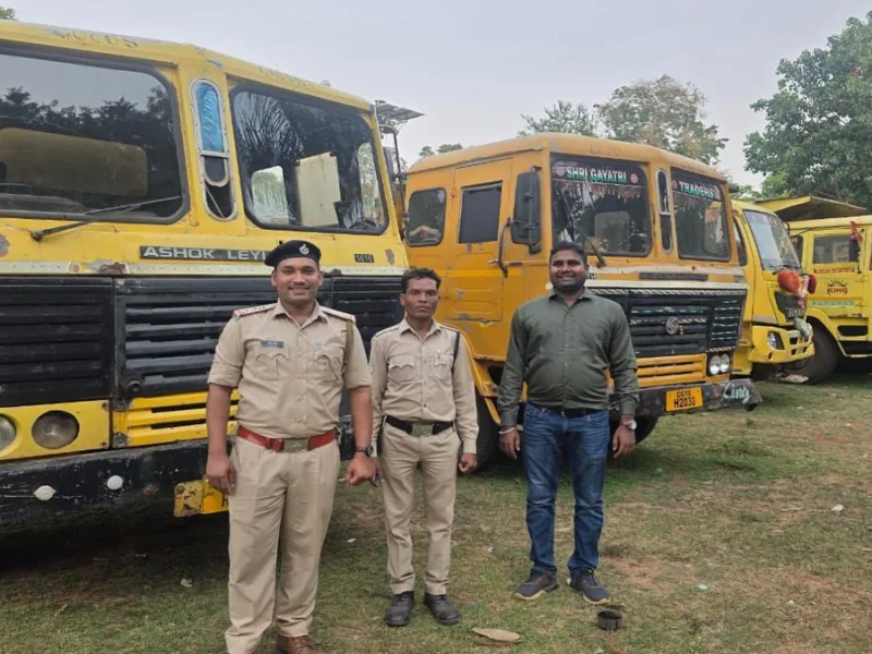 खनिज विभाग ने बड़ी कार्रवाई करते हुए अवैध परिवहन में संलिप्त 36 वाहनों को जब्त किया