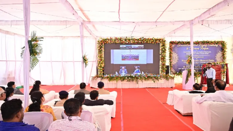मुख्य न्यायाधीश रमेश सिन्हा ने GPM जिले के लिए नए कोर्ट भवन और आवासों का भूमि पूजन किया।