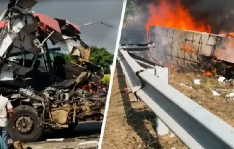 Road Accident: आमने-सामने टकराईं दो बसें, 7 यात्रियों की मौत, कई के जिंदा जलने की आशंका