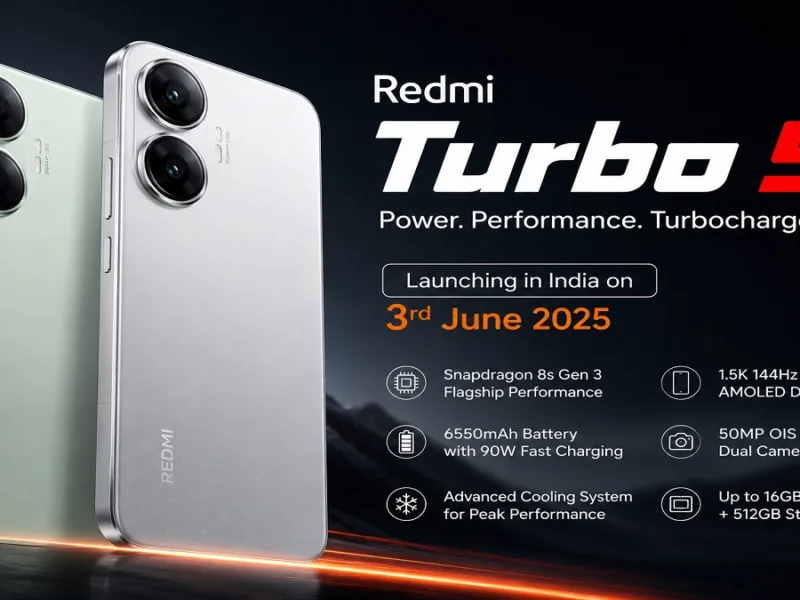 Redmi New Phones: रेडमी का बड़ा धमाका; इस दिन भारत में एंट्री मारेगा Redmi Turbo 5, लीक पोस्टर से खुली स्पेसिफिकेशन्स की पोल