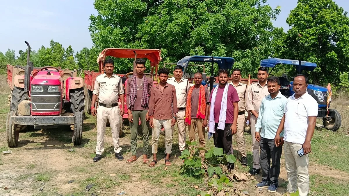 सेंदूर नदी में अवैध रेत खनन पर बड़ी कार्रवाई, 6 वाहन जब्त