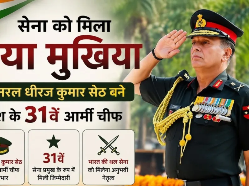 सेना को मिला नया मुखिया: जनरल धीरज कुमार सेठ बने देश के 31वें आर्मी चीफ, जनरल उपेंद्र द्विवेदी हुए रिटायर