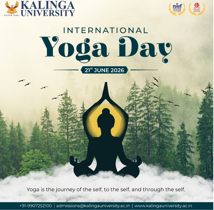 Kalinga University: कलिंगा विश्वविद्यालय, नया रायपुर में अंतर्राष्ट्रीय योग दिवस का आयोजन
