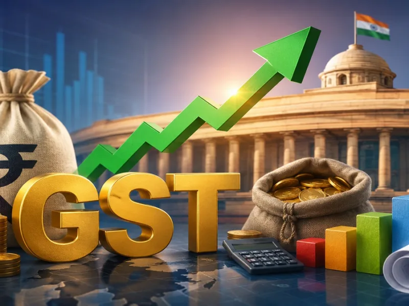 टैक्स कलेक्शन में भारी उछाल: 1,94,812 करोड़ के पार पहुंचा जीएसटी, रिकॉर्ड बढ़त से सरकार की तिजोरी भरी