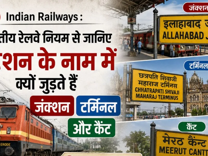 Indian Railways : भारतीय रेलवे नियम से जानिए स्टेशन के नाम में क्यों जुड़ते हैं जंक्शन, टर्मिनल और कैंट