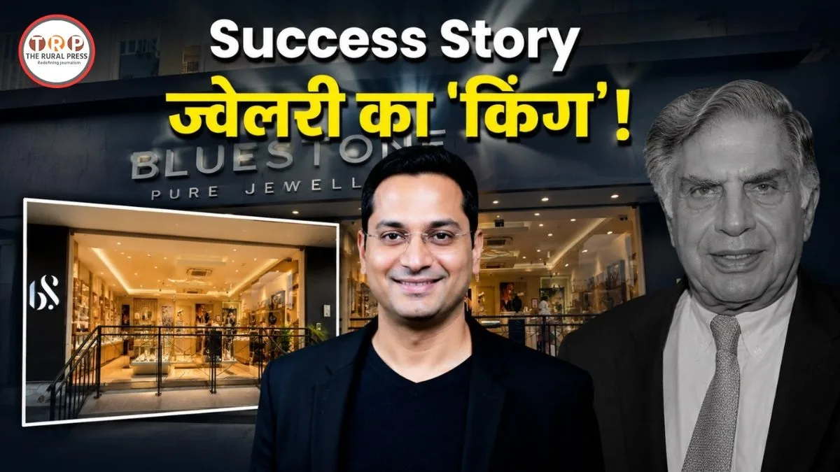Gaurav Singh Kushwaha, founder of BlueStone Jewellery, and BlueStone retail store.
