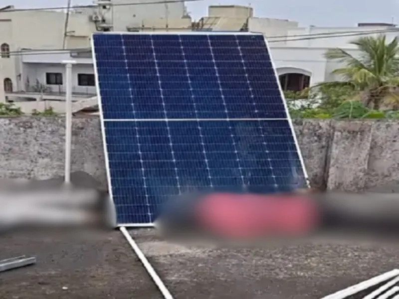 प्रोफेसर कॉलोनी में सोलर पैनल लगाते वक्त बड़ा हादसा, दो मजदूरों की मौत से मचा हड़कंप