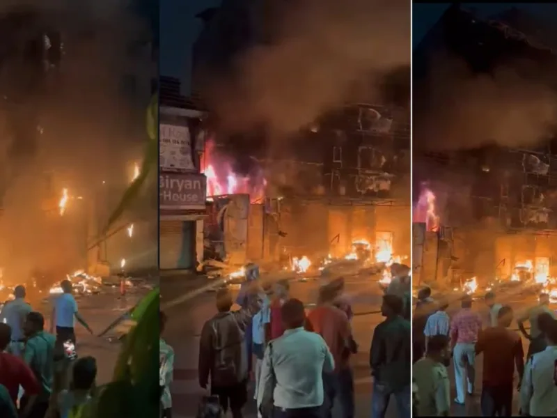 Raipur: आक्टोपस बार में देर रात भीषण आगजनी, बाइक-कार जली, होटल और 3 दुकानें खाक