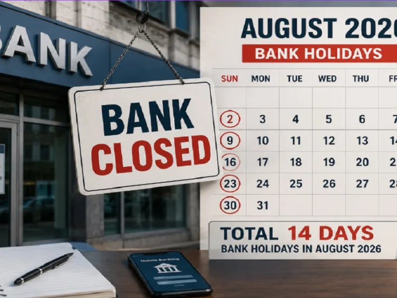 August Bank Holidays: बैंक जाने से पहले देख लें अगस्त की छुट्टियों का कैलेंडर, इतने दिन कामकाज रहेगा ठप