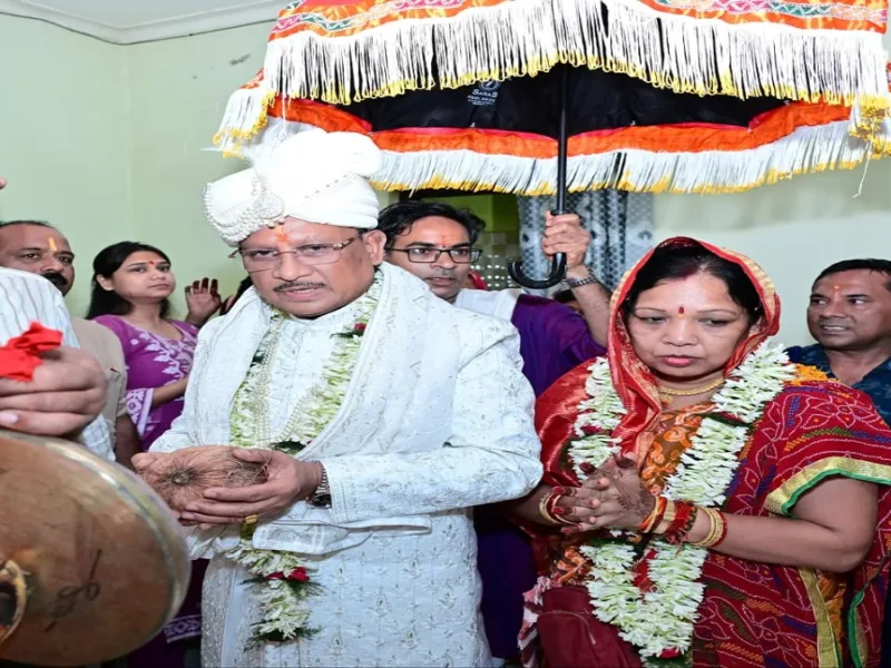 CM Vishnu Deo Sai pulling Lord Jagannath rath in Dokda Jashpur