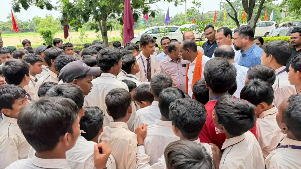 Students protest at Eklavya Model Residential School in Korba over alleged poor facilities