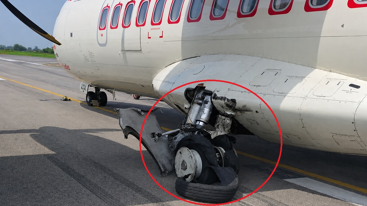 Bilaspur Airport: लैंडिंग के वक्त अचानक फटा फ्लाइट का टायर