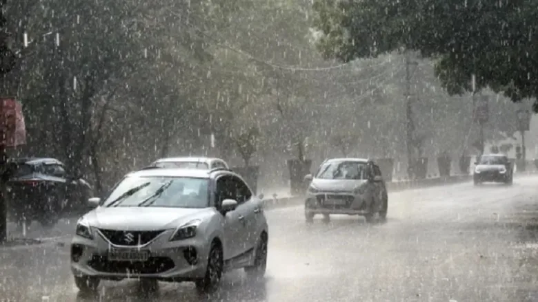 छत्तीसगढ़ में आंधी और बारिश की चेतावनी मानचित्र