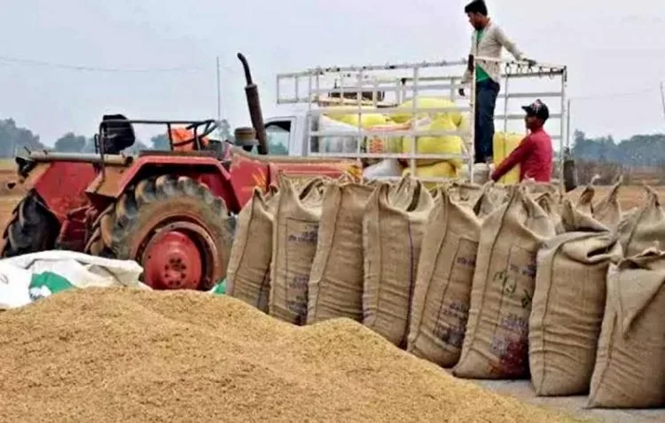 छत्तीसगढ़ में धान खरीदी के लिए एग्री-स्टैक पोर्टल पंजीयन करते किसान
