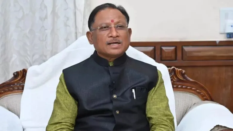 Chhattisgarh CM Vishnu Deo Sai addressing Independence Day function at Raipur Police Parade Ground