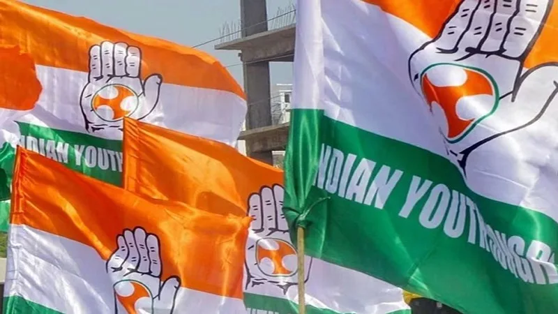 Chhattisgarh Youth Congress election candidates and supporters during organizational election campaign