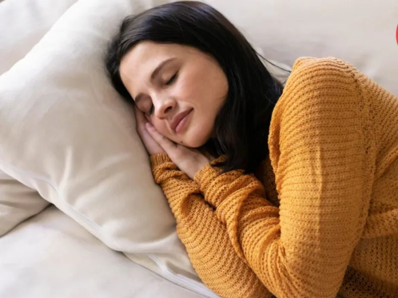 A person sleeping in bed for an extended period of time