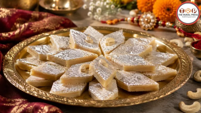 A plate of delicious and soft homemade Kaju Katli, Raksha Bandhan special