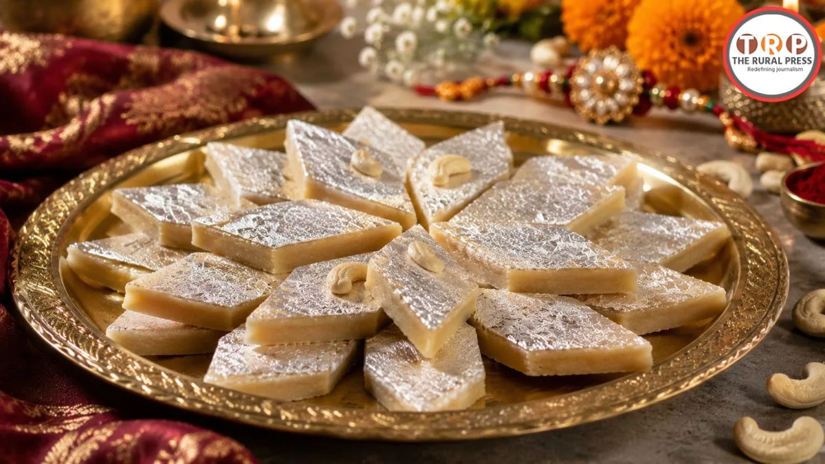 A plate of delicious and soft homemade Kaju Katli, Raksha Bandhan special