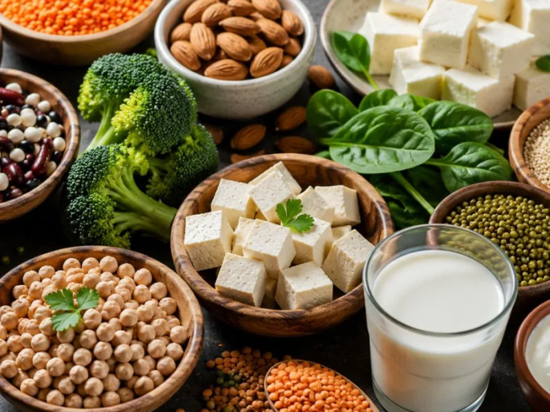 A bowl of fresh paneer, lentils, and protein-rich vegetarian food items arranged neatly on a wooden table