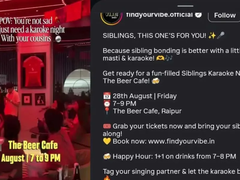 Raipur beer cafe Raksha Bandhan alcohol promotion controversy