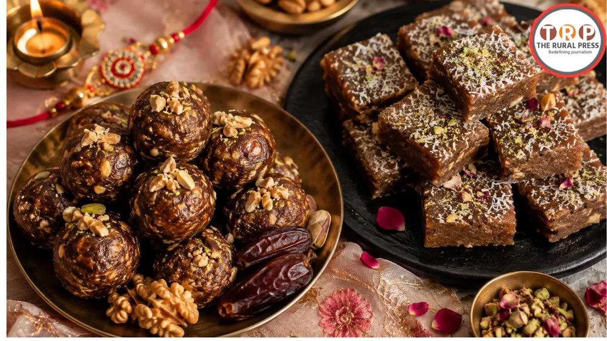Homemade date walnut laddoo and ragi barfi recipes for Raksha Bandhan