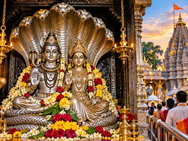 Ujjain Nagchandreshwar Temple: शेषनाग के फन पर विराजे हैं शिव-पार्वती, उज्जैन के इस चमत्कारी मंदिर में आज हो रहे हैं दर्शन