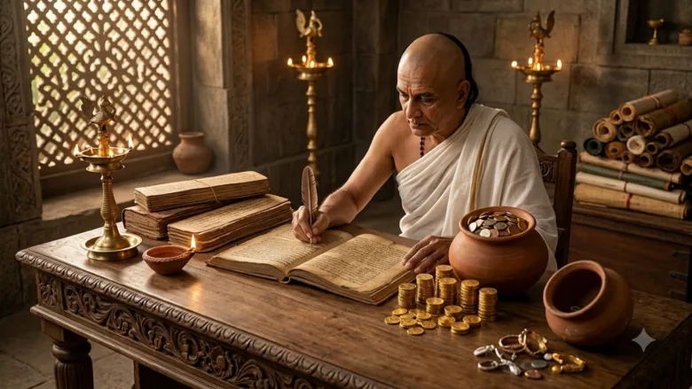 Lessons on saving money and managing expenses according to Chanakya Niti.