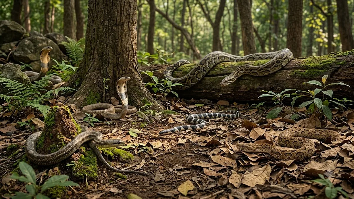 Various species of dangerous and rare snakes found in Chhattisgarh