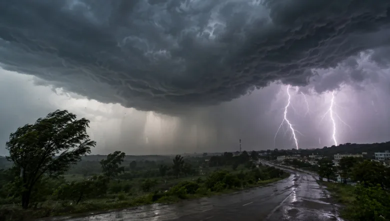 Weather alert for rain, lightning, and strong winds in several districts of Chhattisgarh.