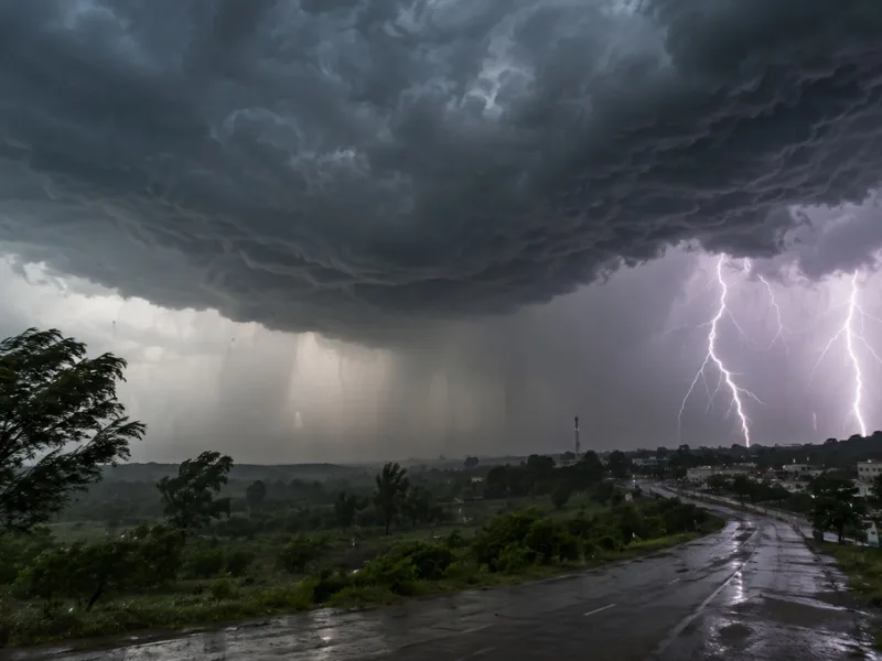 Weather alert for rain, lightning, and strong winds in several districts of Chhattisgarh.